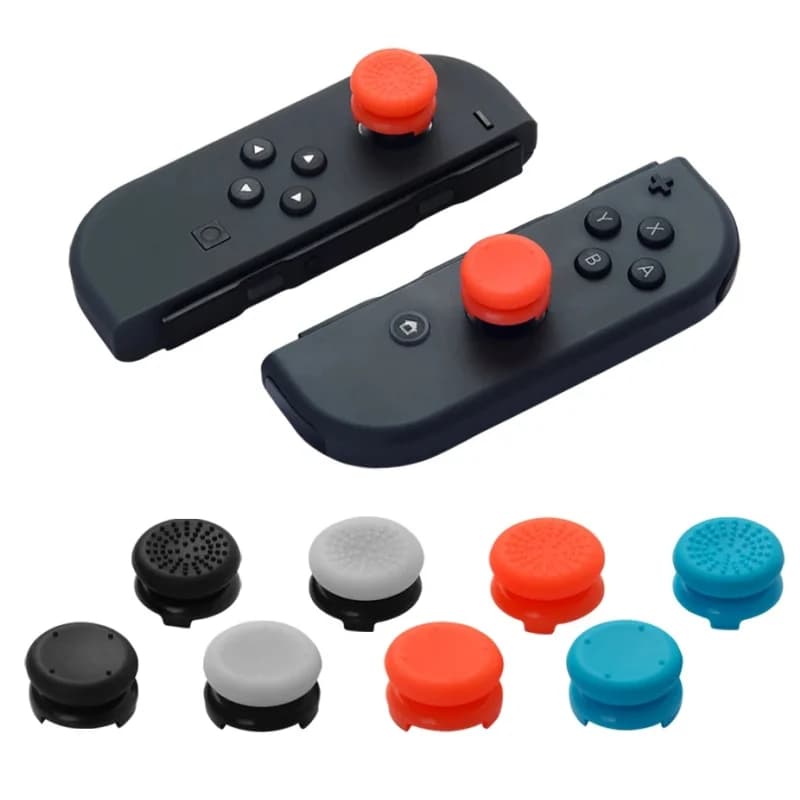 Tappo per pollice in plastica siliconica antiscivolo da 2 pezzi per NS Nintend Switch Console Joy-Con Controller Custodia analogica per impugnature per pollice