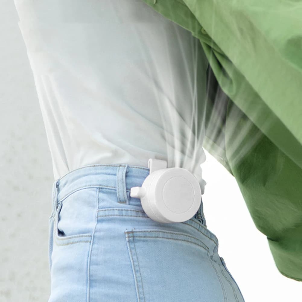 Electric Air Cooling Fan 3 Speeds Bladeless Hanging Fan Portable Mini Air Conditioning Fan USB Charging for Outdoor Home Working