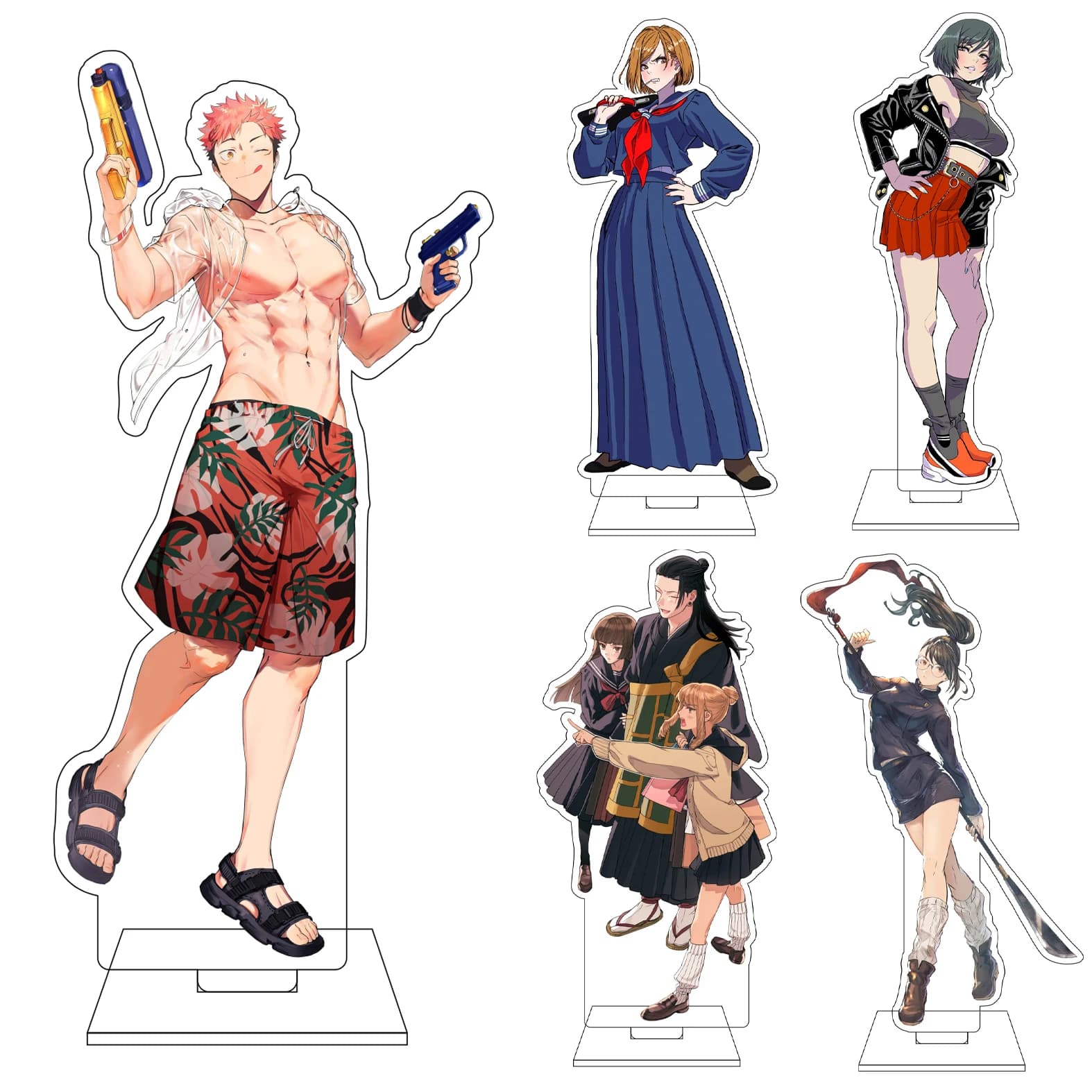Statuetta in Acrilico da 16CM Anime Jujutsu Kaisen, Supporto per Cosplay, Ornamenti e Regali con Ryomen Sukuna, Mahito, Fushiguro Toji