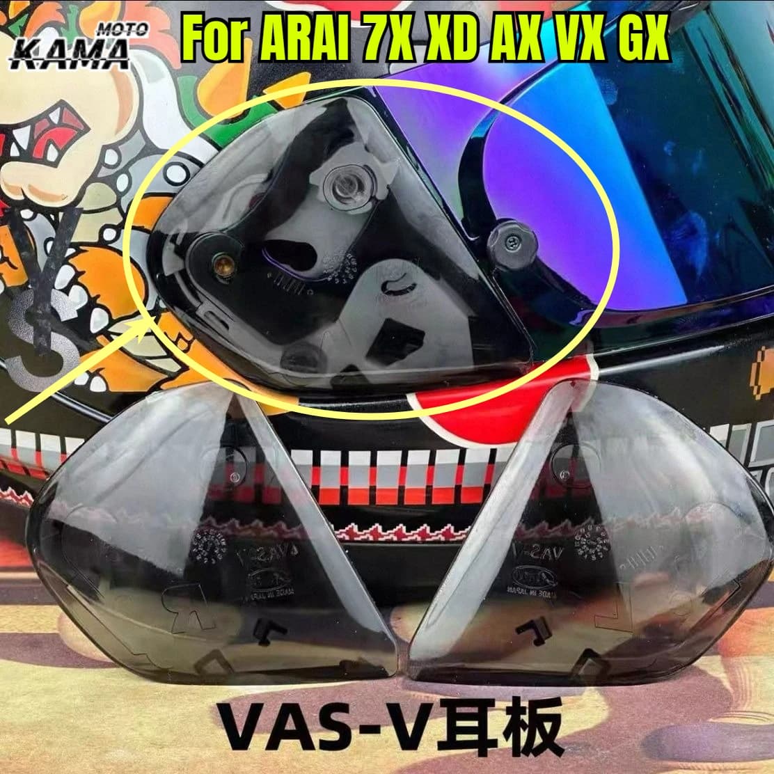 Set di coperture per visiere laterali per caschi da moto, base per visiera per caschi ARAI 7X XD AX VX GX, accessori per caschi