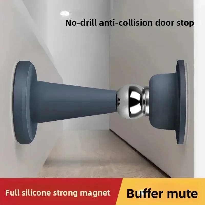 Fermaporta in Silicone Senza Foratura, Tappo Anti-Collisione a Ventosa Resistente, Protezione per Pareti per Camera da Letto e Casa