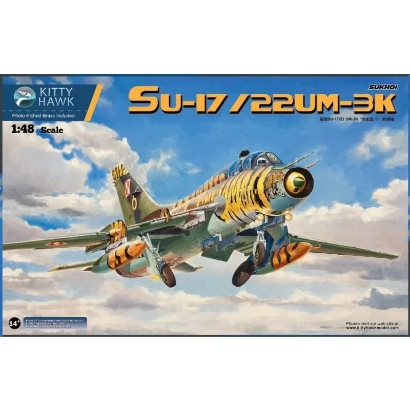 Kitty Hawk 80147 Modello Sukhoi Su-17/22 UM-3K in scala 1/48 Nuovo nel kit modello in plastica di assemblaggio limitato