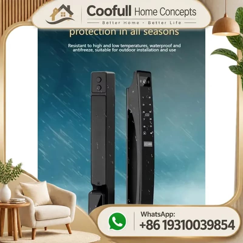 Tuya Wifi Smart Door Lock Fingerprint Digital Safe With Camera Waterproof Keyless Entry For Home Security