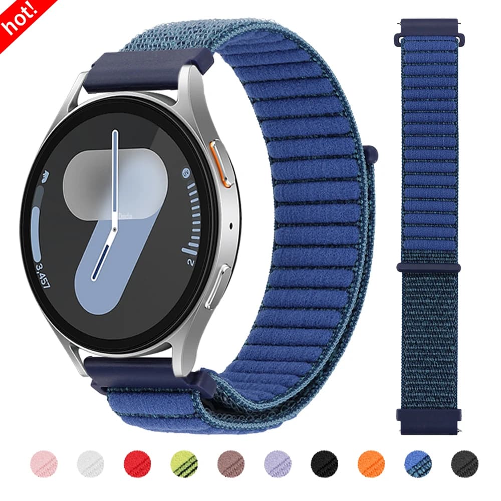Cinturino in nylon per Samsung Galaxy Watch6 4 Classic 47/46/43mm Gear S3 FE 7 6 5 4 40/44mm Bracciale 20mm 22mm per cinturino HUAWEI/AMAZFIT