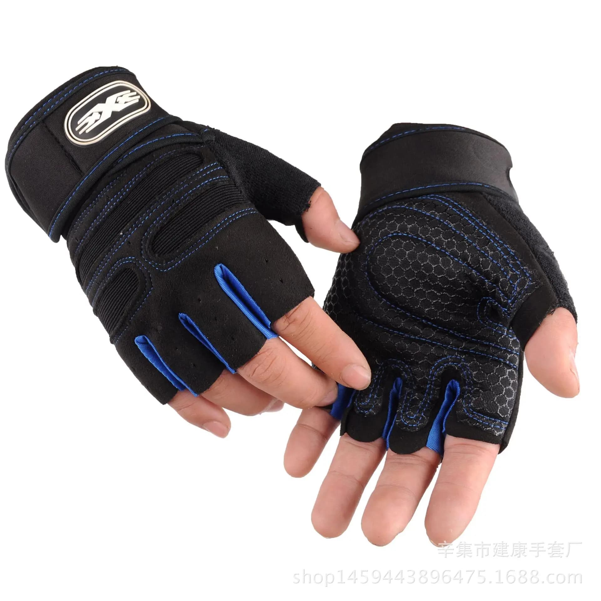 1 pair of fitness woman gym gloves weight lifting body building wrist gloves exercise exercise shockproof cycling glove