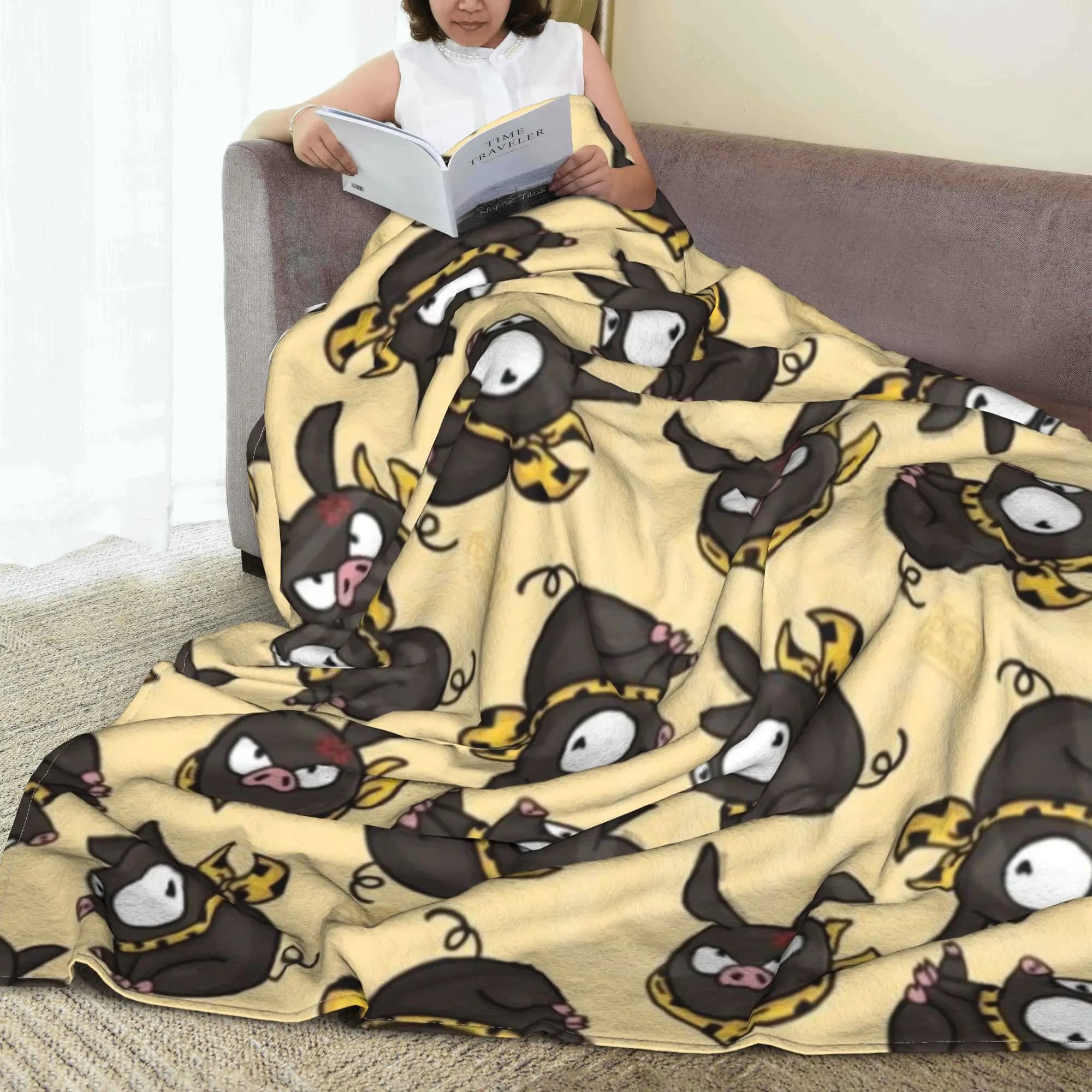 P-chan Ryoga Lost Pig Ranma 1⁄2 Adventure Coperta commedia Coperta super morbida per divano Biancheria da letto Lette da viaggio Copriletto Trapunta