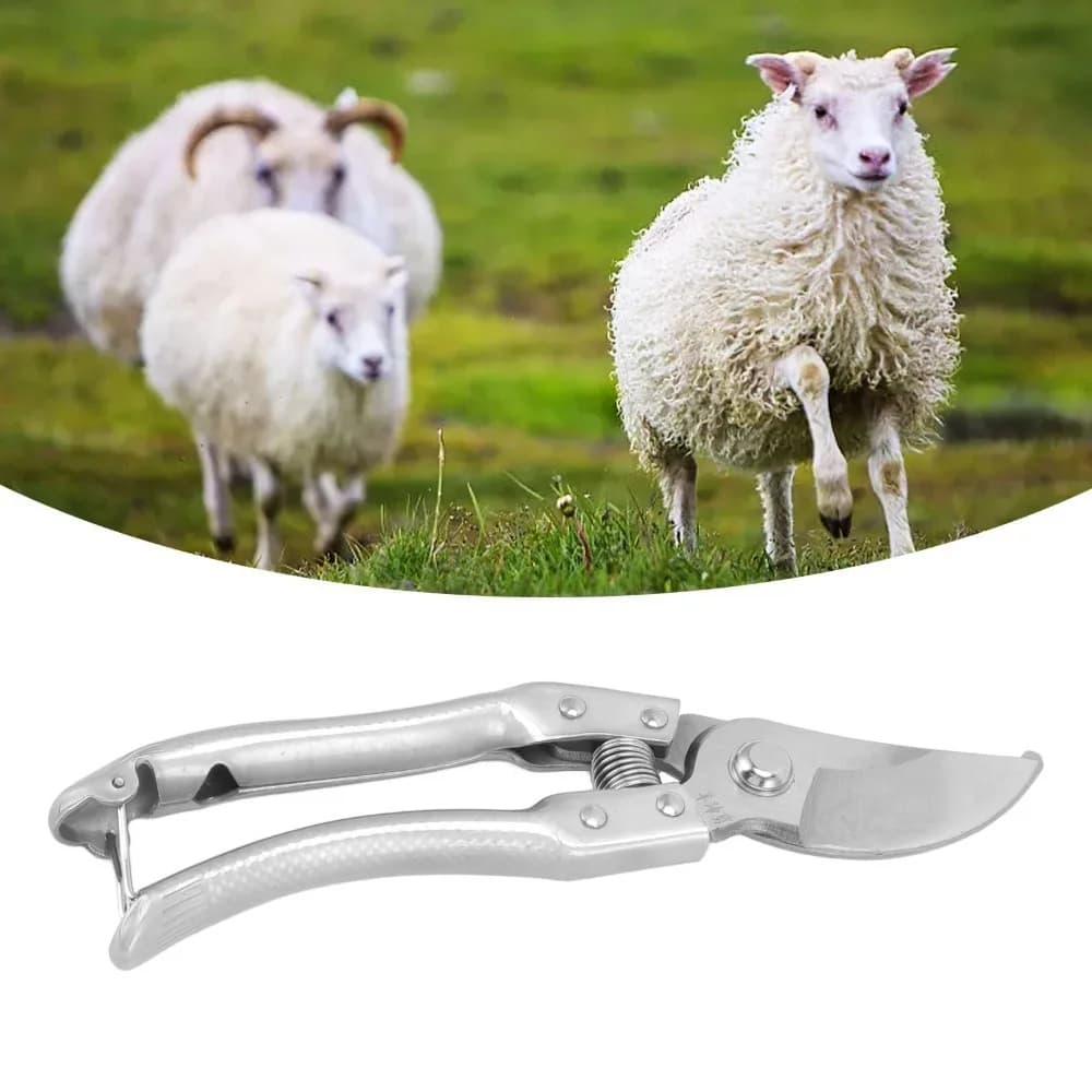 Stainless Steel Handle Hoof Trimmers Ergonomic Handle Lightweight Hoof Shears Bright Color Anti-Slip Pattern Hoof Scissors Goats