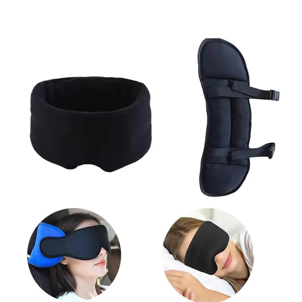 Nuovo cuscino da viaggio sagomato 3D 100% oscurante maschera per dormire regolabile pressione zero degli occhi comfort accessori da viaggio viaggio su strada per auto