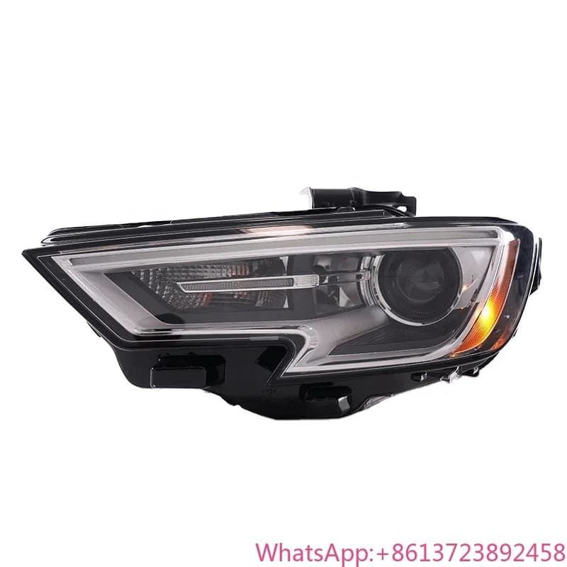 For Headlights Suitable for 2017-2020 Audi A3 Models, Genuine US Parts, HID Projector Lens, LED Car Headlights.