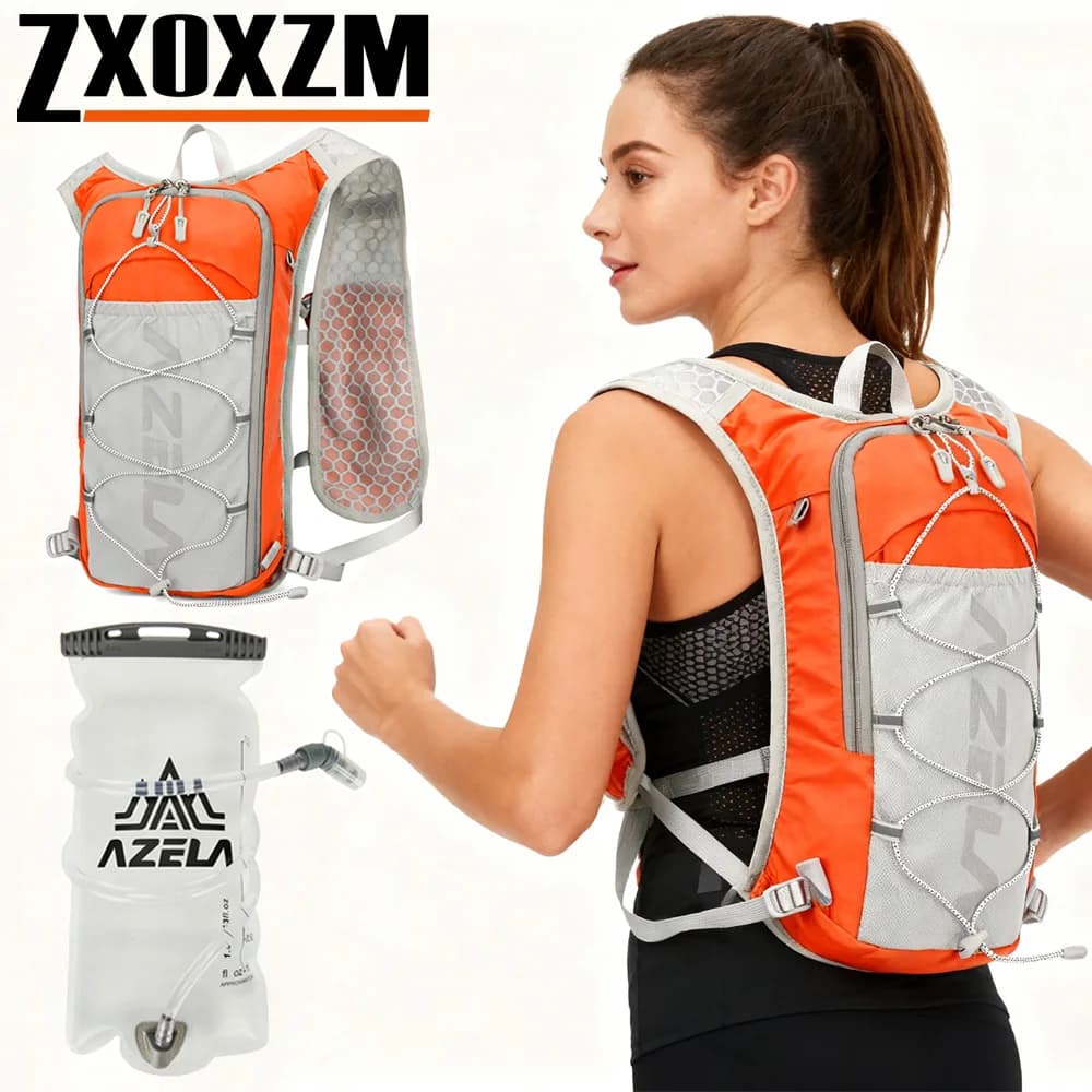 Light running vest with 2,0 liters water bladder Moisturizing backpack Adjustable breathable backpack for cycling Open air sports