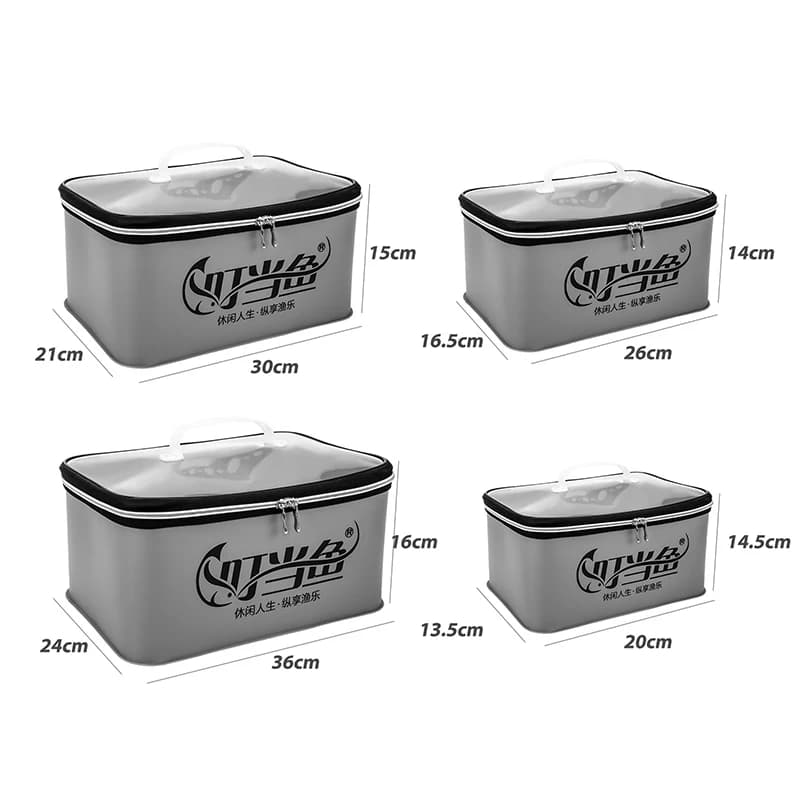 NEW Fishing bag in EVA Reinforced, Container Foldable for Live Fish, Handbag in 4 Measures, Water Container, Fishing Tool Case