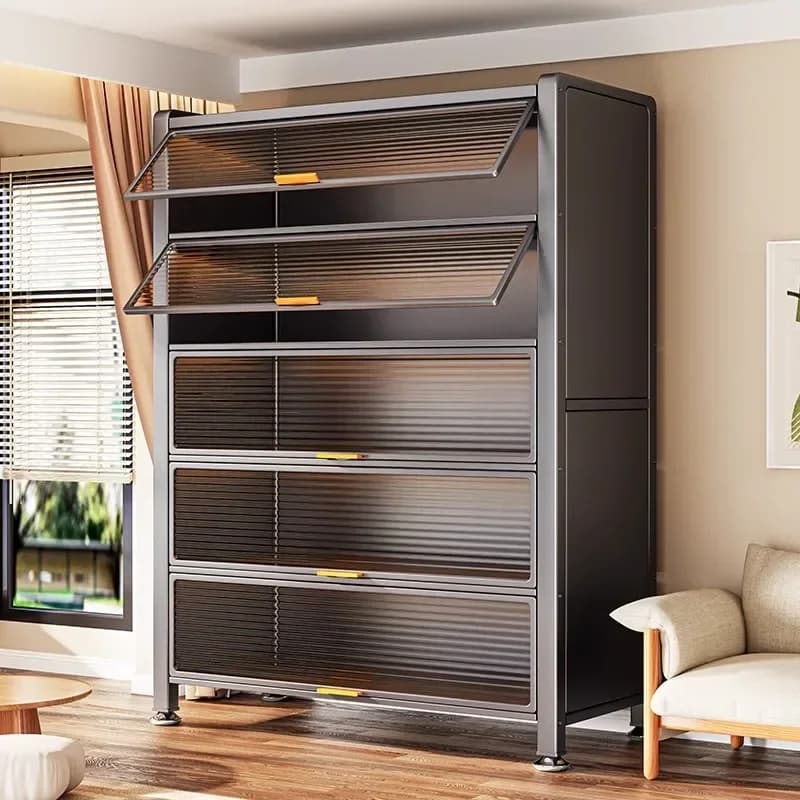 Nordic Organizer Wardrobe Storage Bedroom Clothes Cupboard Closet Metal Shelves Living Room Display Armario Hotel Furniture