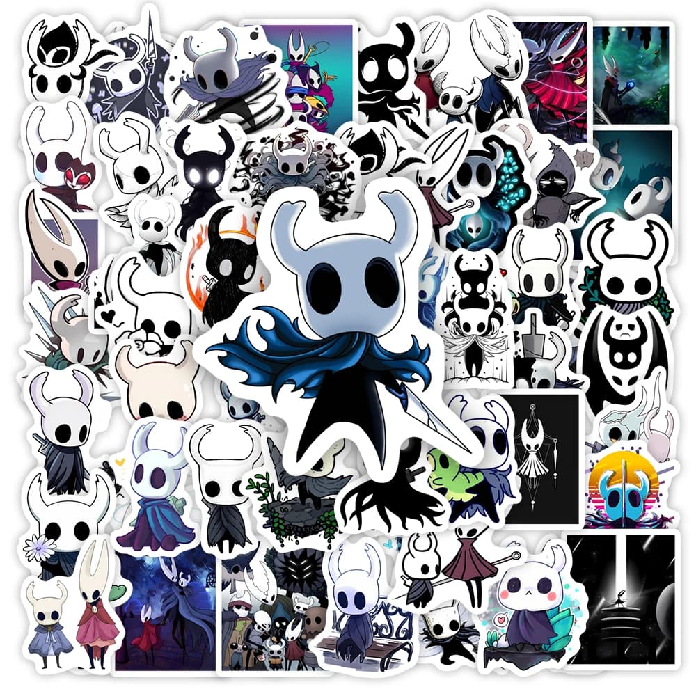 Hollow Knight Adventure Game Stickers DIY Gift Kids Toy Decal for Laptop Phone Scrapbook Luggage Bottles Decorative Waterproof
