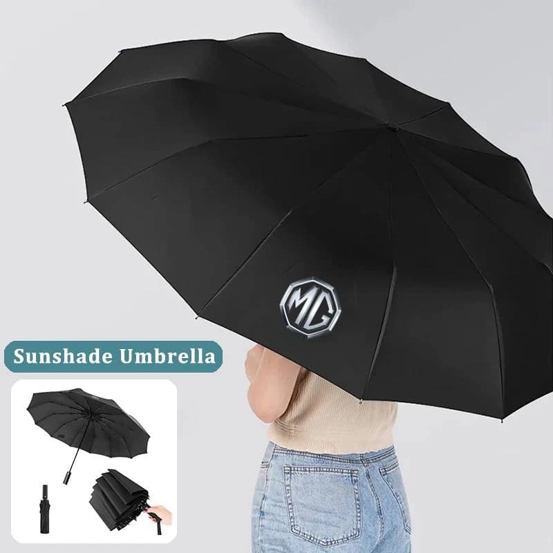 Car Logo Automatic Folding Windproof Sunshade Umbrella Auto Accessories For Morris Garages MG 3 5 6 7 HS ZS GS TF GT ZR RX5 RX8