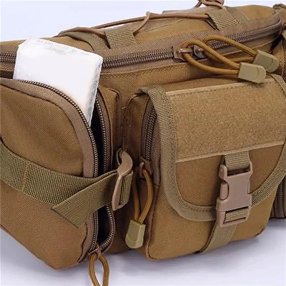 Oxford Cloth Waist Fanny Pack Large Capacity Multifunctional Running Sports Belt Bag Waterproof Multiple Pockets Men Molle Pouch