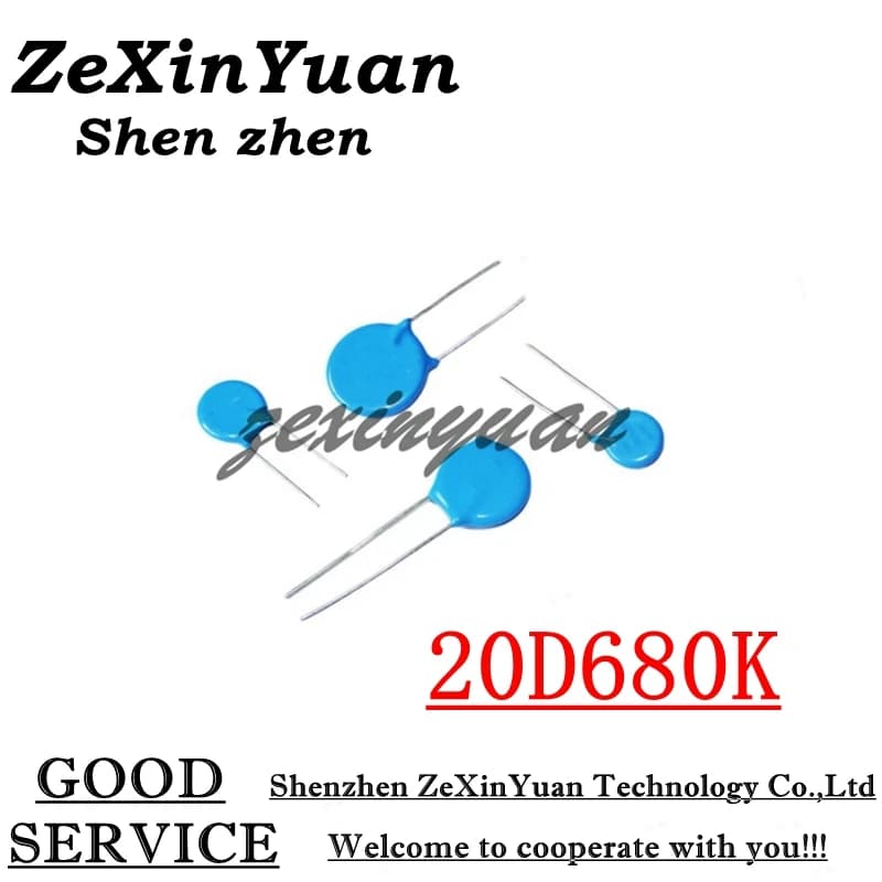 5PCS/LOT 20D680K 68V 20D680 680KD20 20MM varistor piezoresistor