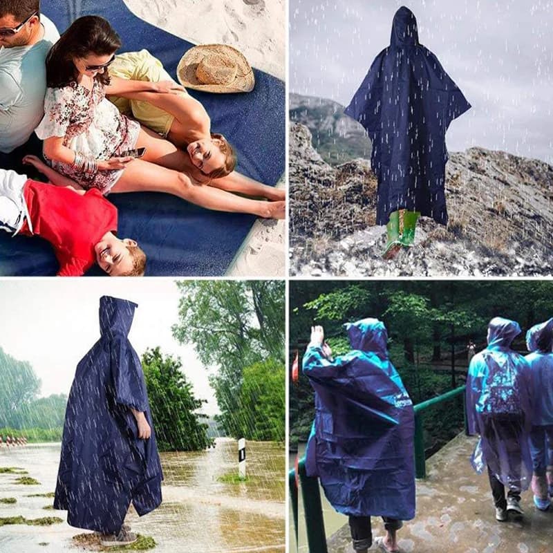 Poncho antipioggia resistente per zaino in spalla impermeabile leggero per campeggio di emergenza per adulti impermeabile universale per uomini e donne