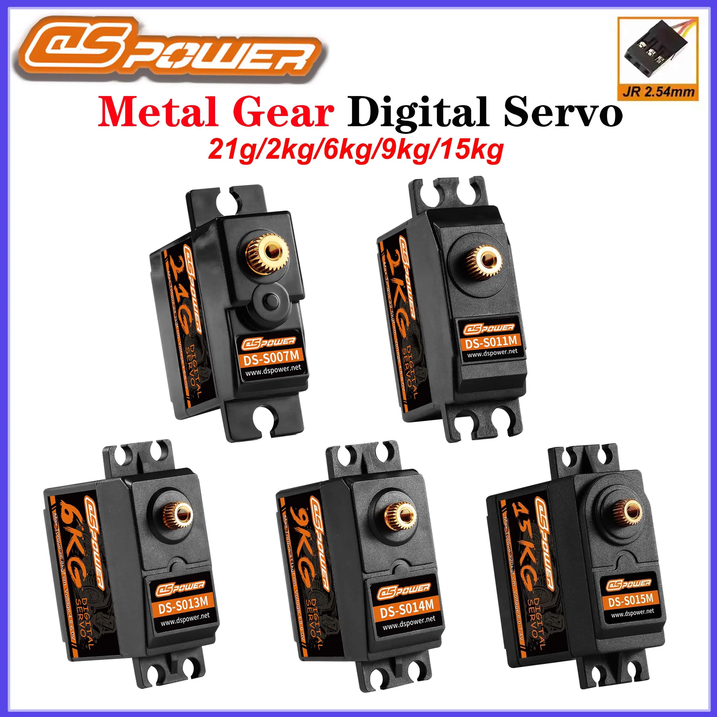 DSpower 21g 25g 2kg 6kg 9kg 15KG Servo Digitale Impermeabile Metal Gear Servos per 1/8 1/10 1/14 1/16 RC Auto Elicottero Barca Parti