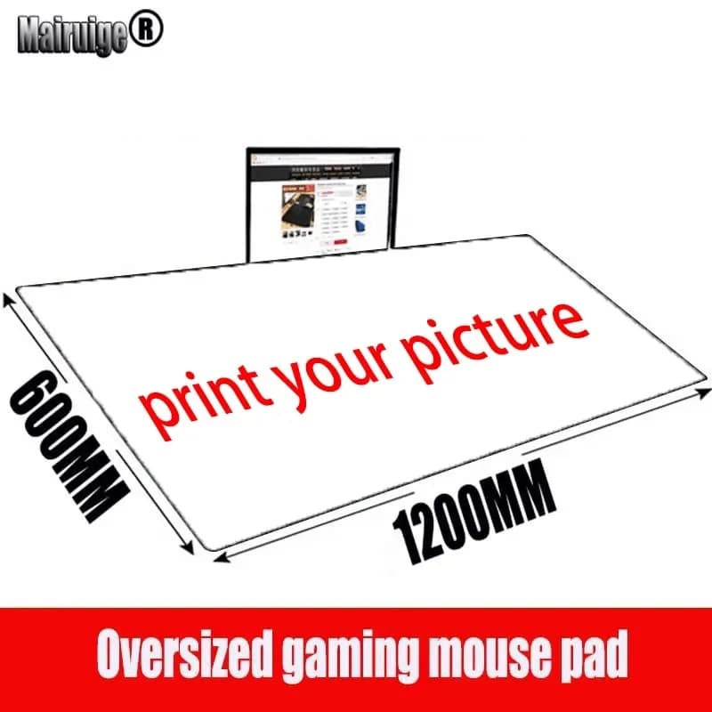Mairuige tappetino per Mouse personalizzato Full Size grande XXL 1200x600mm Gaming personalizzato 1400x700mm tappetino per Mouse per scrivania tastiera del Computer