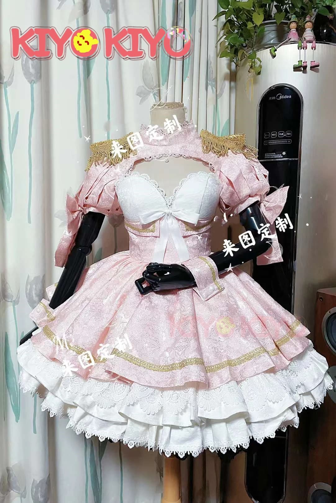 KIYO-KIYO Beelzebub As Miss Beelzebub likes it Anime Cosplay Beelzebub cosplay costume pink dress female Customized
