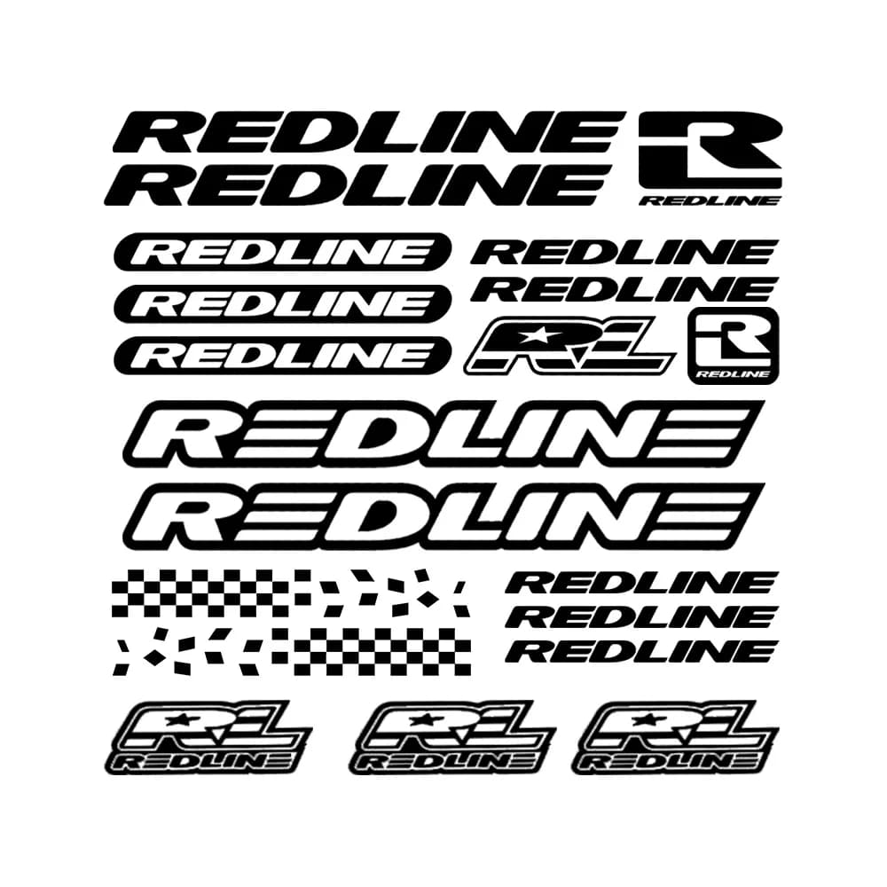 1 Set Waterproof Style Redline Racing Stickers, Multicolor Chess Flag in Bicycle Decoration Stickers, Motorcycle, Car, Helmet