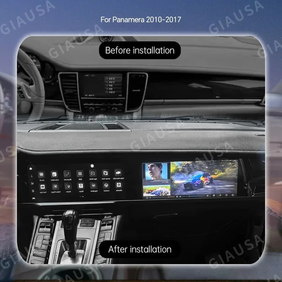 12.3" Interactive Dual Screen Android 13 Auto Radio Car Radio Stereo For Porsche Panamera 2010-2017 Multimedia Carplay Head Unit