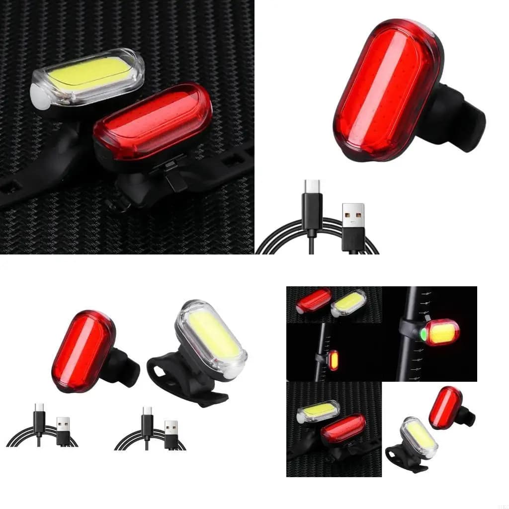 Impermeabile ciclismo lampada posteriore faro avvertimento luce LED bici anteriore luce posteriore torcia notturna ciclismo