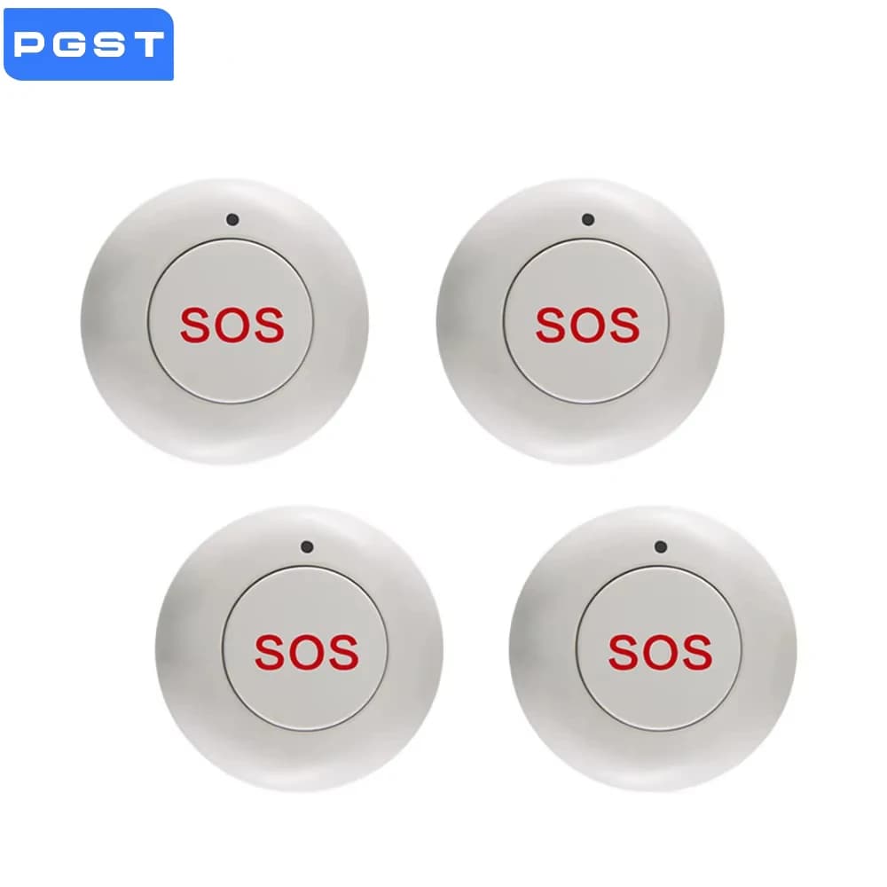 Pulsante SOS wireless per la sicurezza domestica, campanello per cancello, pulsante di emergenza antipanico per sistema di allarme antifurto domestico a 433 MHz