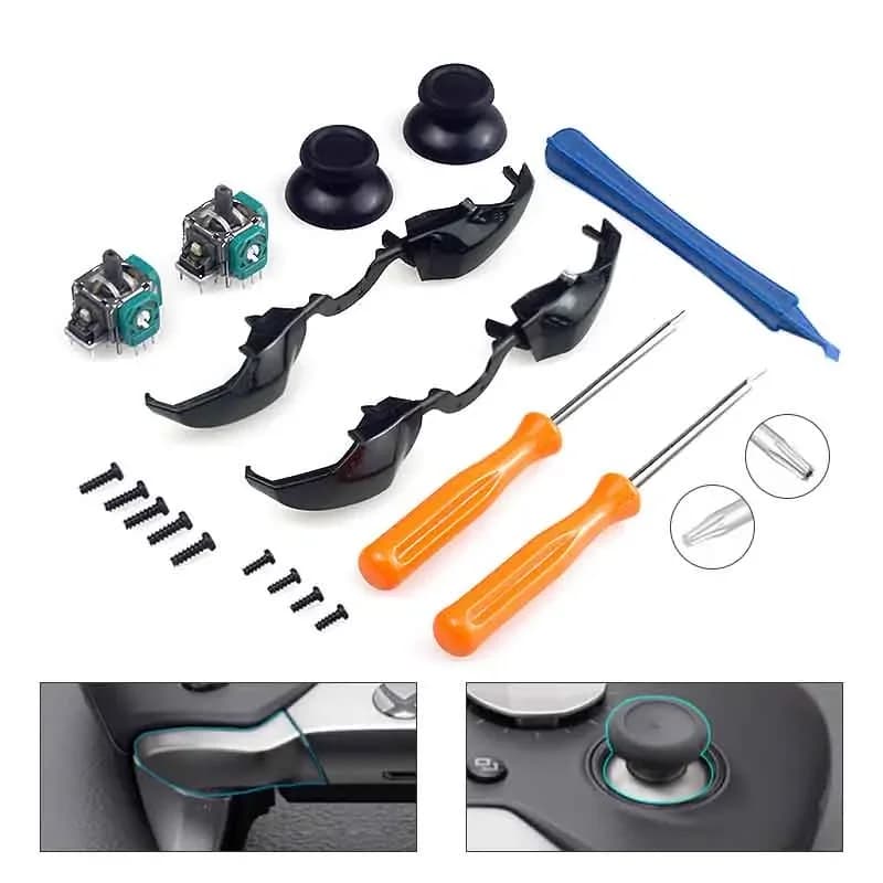 DATA FROG LB RB Bumper Trigger Buttons - Parti di ricambio con porta jack da 3,5 mm per accessori controller Xbox One
