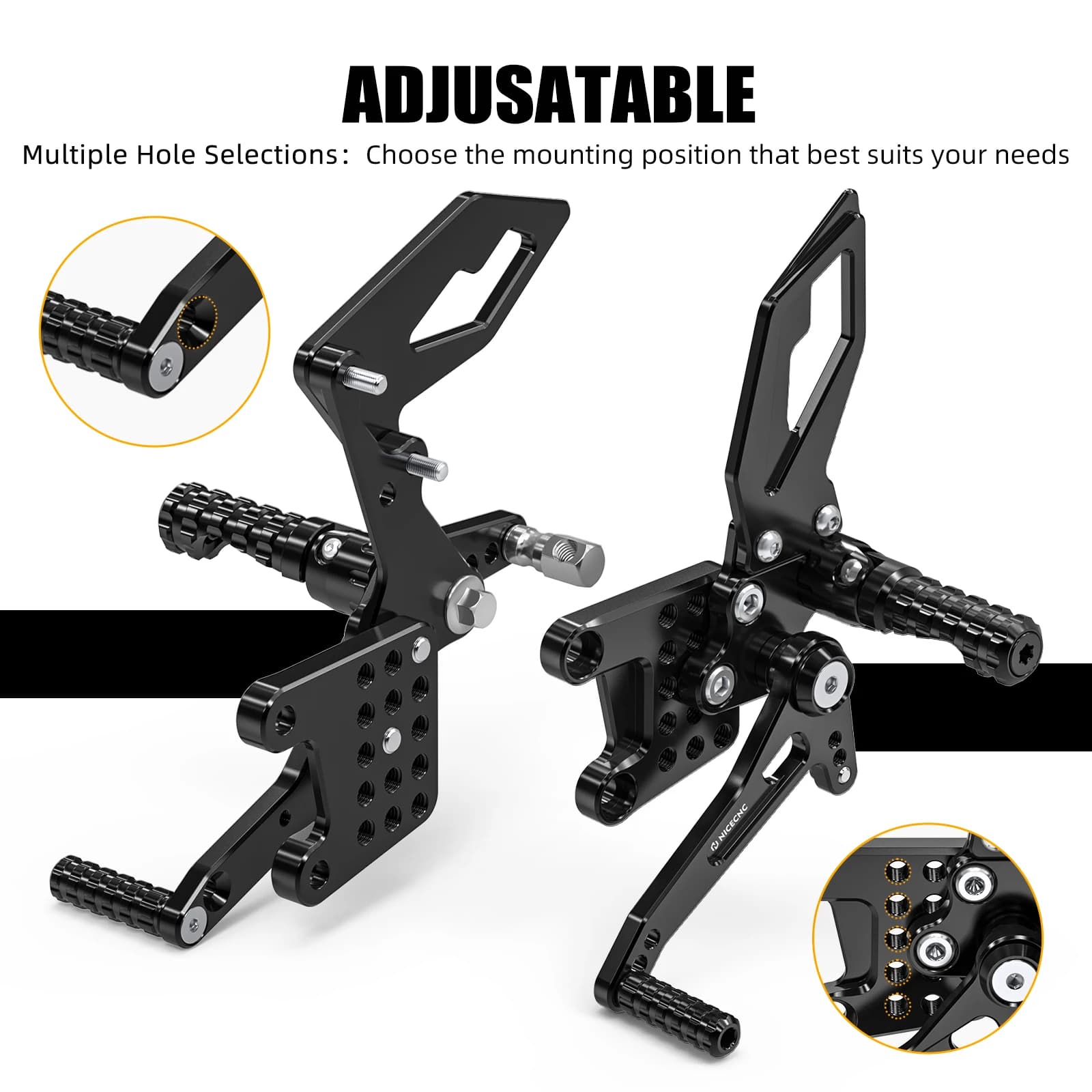 Per Suzuki GSXR 600 750 1997-2005 GSXR1000 01-04 Racing Poggiapiedi Rearset Regolabile Suzuki SV650/S 1999-2010 SV1000/S 2003-2007