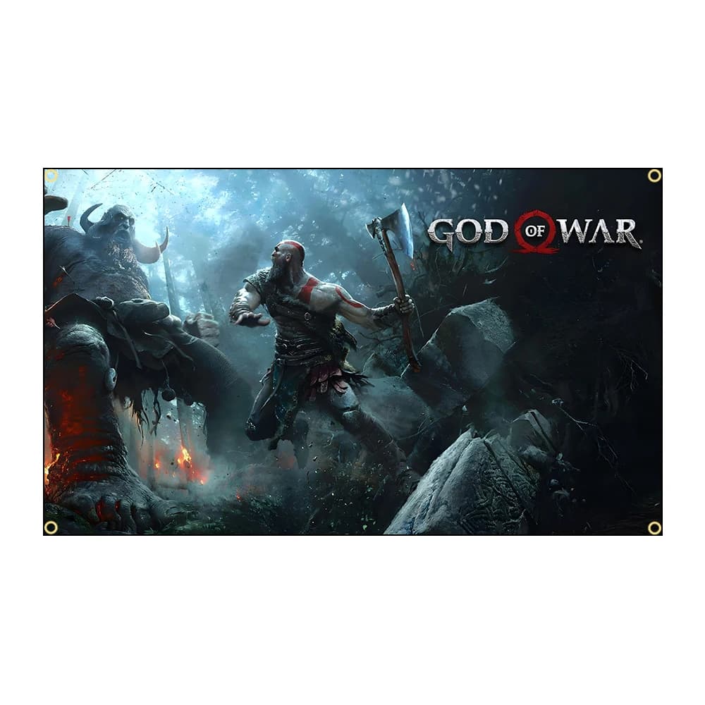 Tenda Decorativa in Poliestere con Stampa Digitale della Bandiera del Gioco G-God O-Of W-War