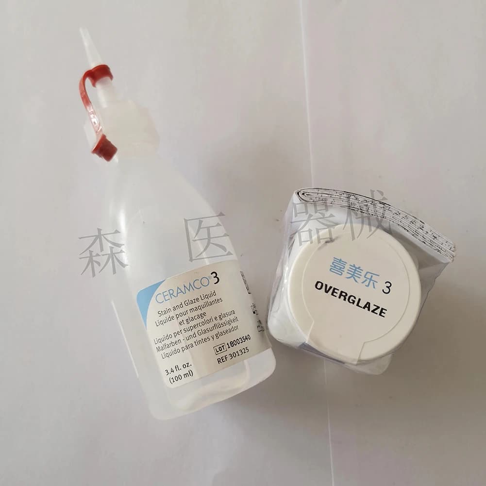 Dentsply Sirona Ceramco 3 Overglaze Powder Veneering Porcelain Glaze Liquid Dental Restoration Ceramic Material Model Liquid E/U