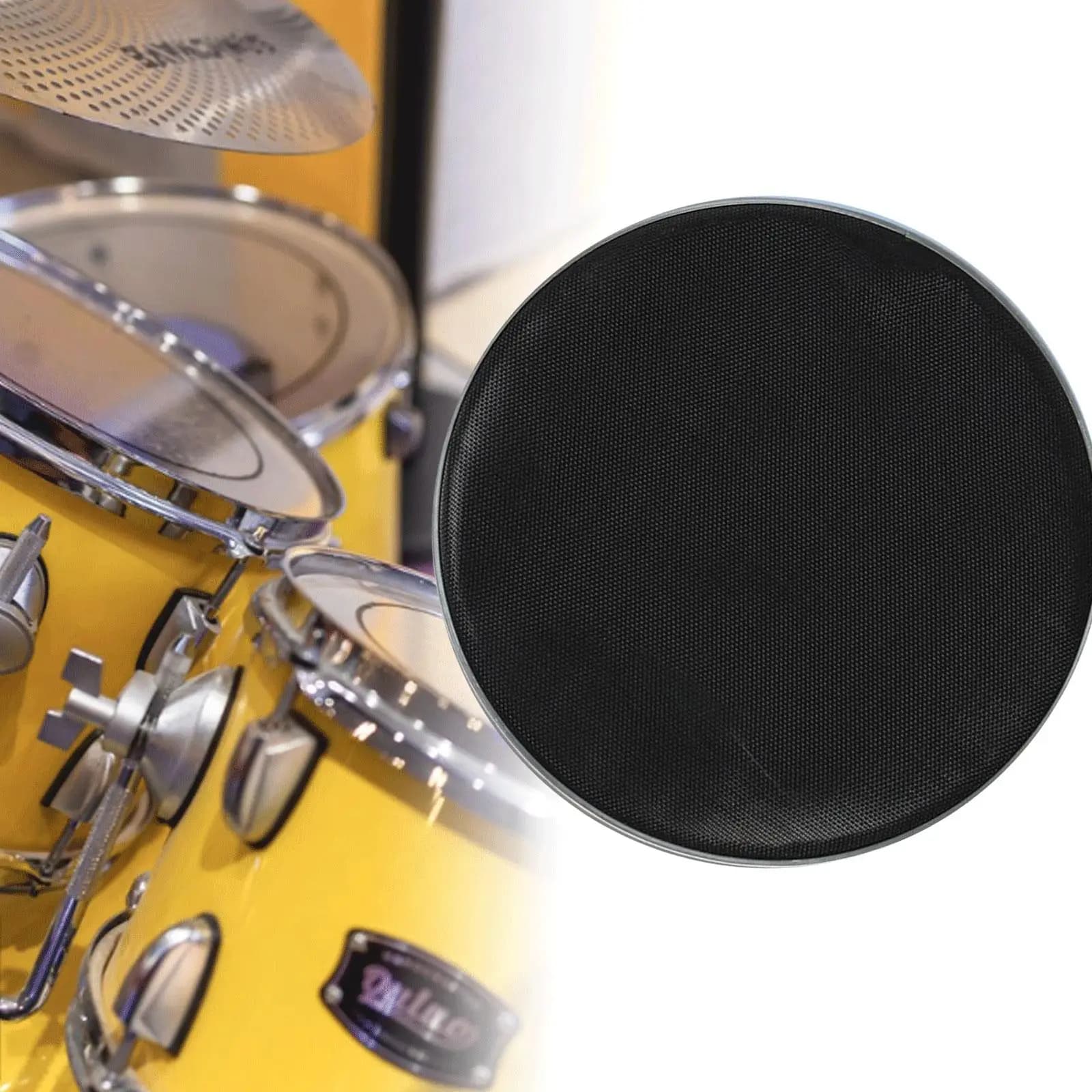 Pelle per batteria per bass drum, accessori per kit di batteria, pad muto robusto, pelle per batteria a basso volume, smorzatori per rullante, per rullanti, tom drum, percussioni