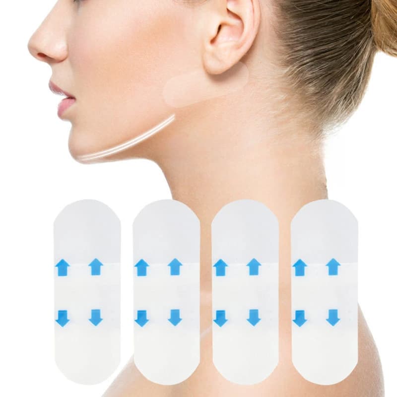 4/80 pz V Lift Viso Adesivo Trucco Invisibile Adesivo Lift Viso Nastro Sottile Patch Traspirante Adesivo Sollevamento Stringere Il Mento