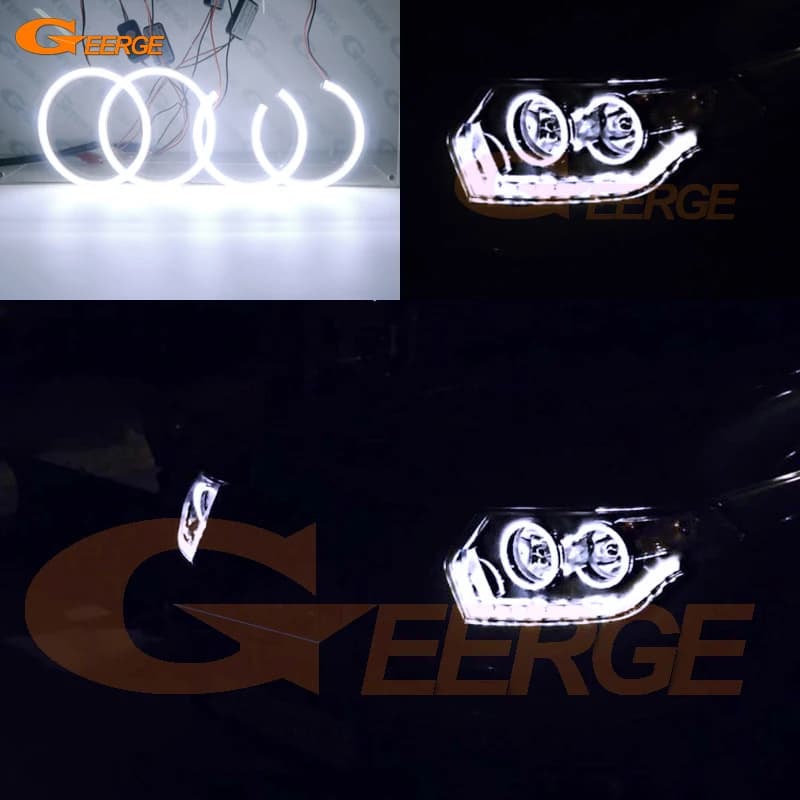 Per Baijah Tulos UAZ Patriot 2007 - 2013 2014 2015 2016 2017 2018 2019 Luce diurna Ultra luminosa COB Led Angel Eyes Halo Anelli