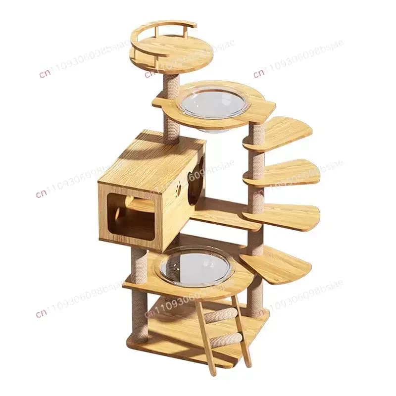 Short-legged bantam cat climbing frame cat nest tree integrated large frame sisal climbing frame special shelf space