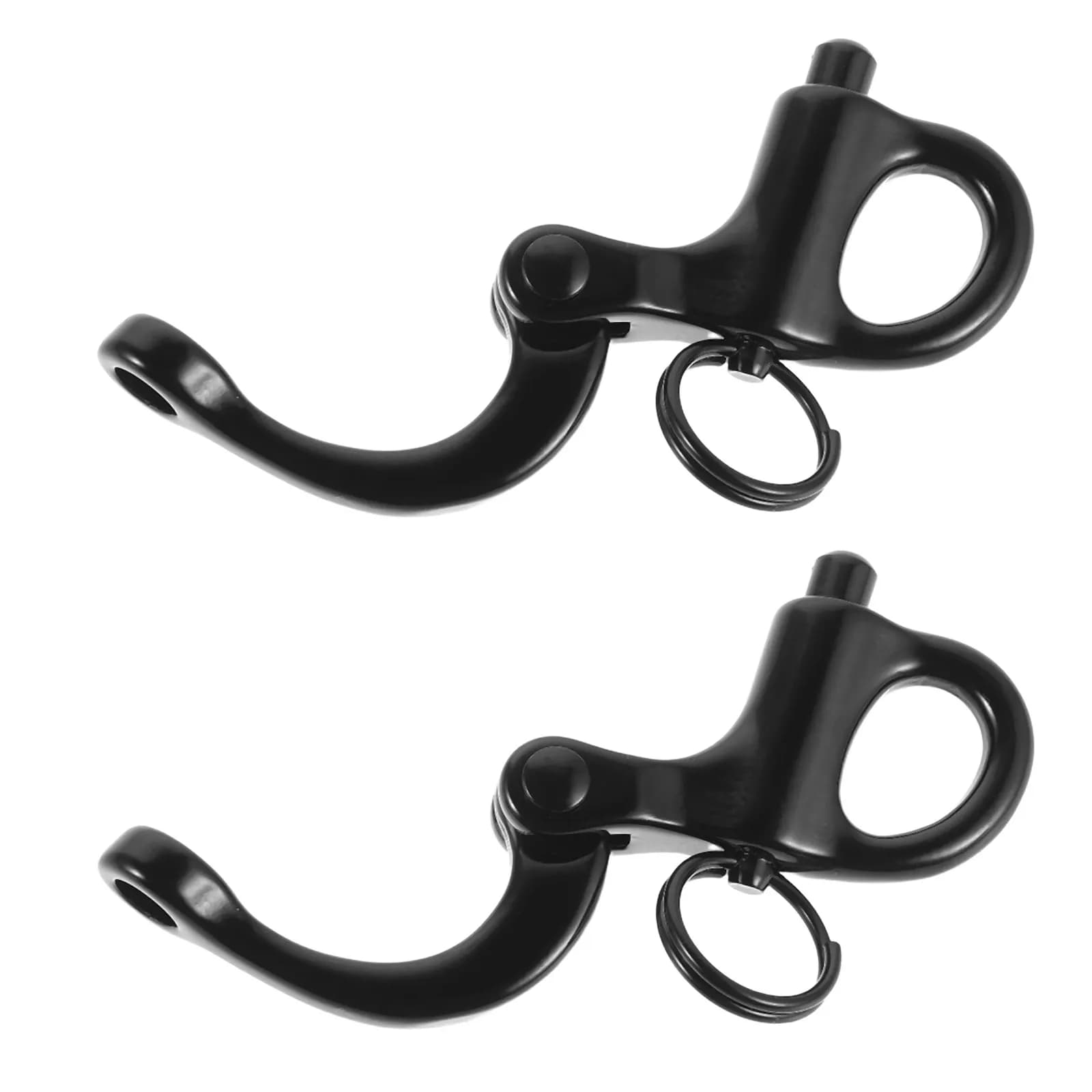2 Pezzi Moschettoni a Molla in Acciaio Inossidabile per Attrezzature Nautiche, Cime di Vela, Braccialetti di Sopravvivenza, Terminali di Corda e Clip da Immersione