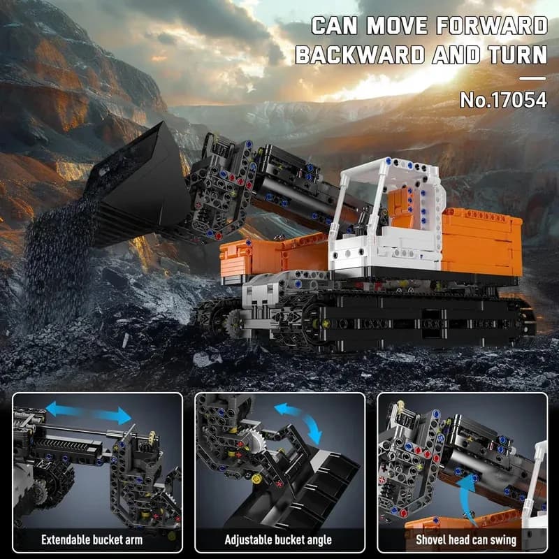 Mould King 17054 Giocattoli per auto tecniche Il RC Gopher Loader Building Block Assembly Enginerring Truck Brick Bambini Regalo di Natale