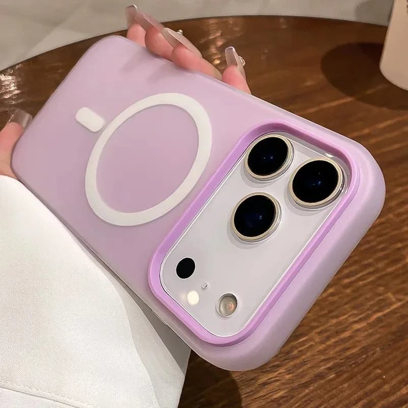 2 IN 1 Candy Color For Magsafe Matte Case For iPhone 17 16 15 14 Plus 13 12 Pro Max Magnetic Wireless Charging Shockproof Cover