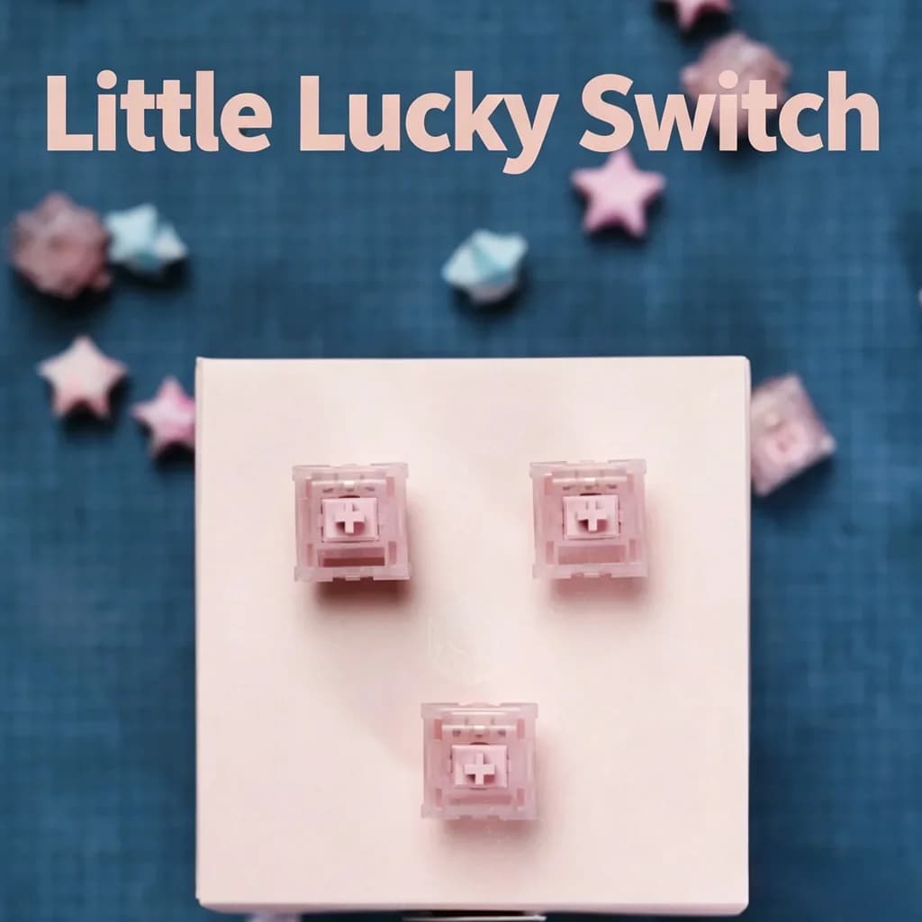 Keygeek Little Lucky Switch 5-Pin Linear Switches HIFI Mahjong Sound U4+ 37g 45g Fine Lubrication Mechanical Keyboard Switches