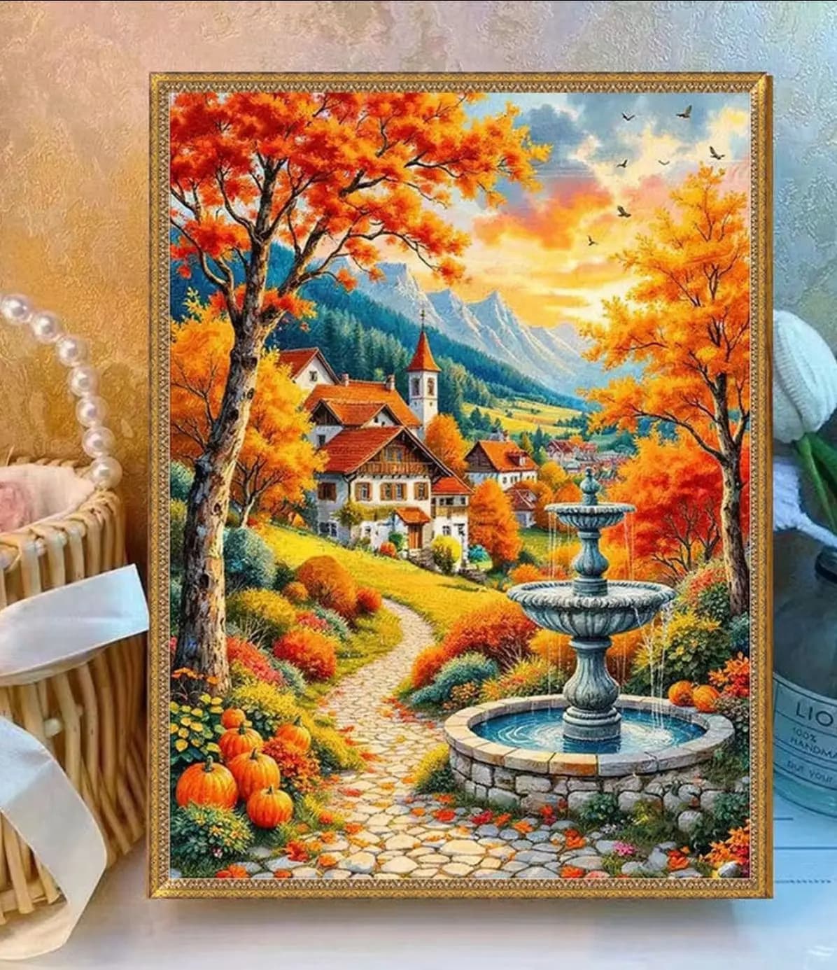 Autumn 11CT 9CT Embroidery DIY Chinese Style Printed Kits Cross Stitch Thread Needlework Sets Home Decor Crafts New Arrival