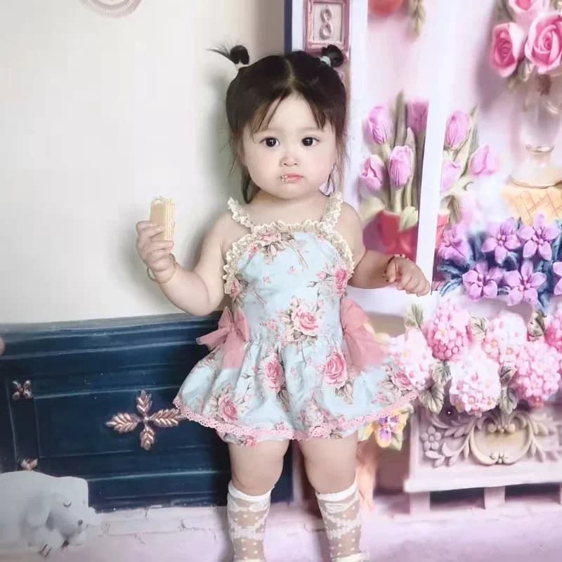 HoneyCherry Summer Fashion Infant Princess Pagliaccetto Gonna Bambini Lolita Gonna Ragazze Baby Sling Gonna