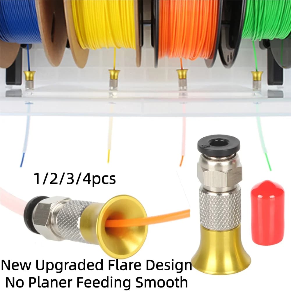 Pneumatic Connector with Dado for 3D Printer Filament, for ABS PLA Filaments, PTFE 2.5x4mm Tube, 3D Printer Accessories