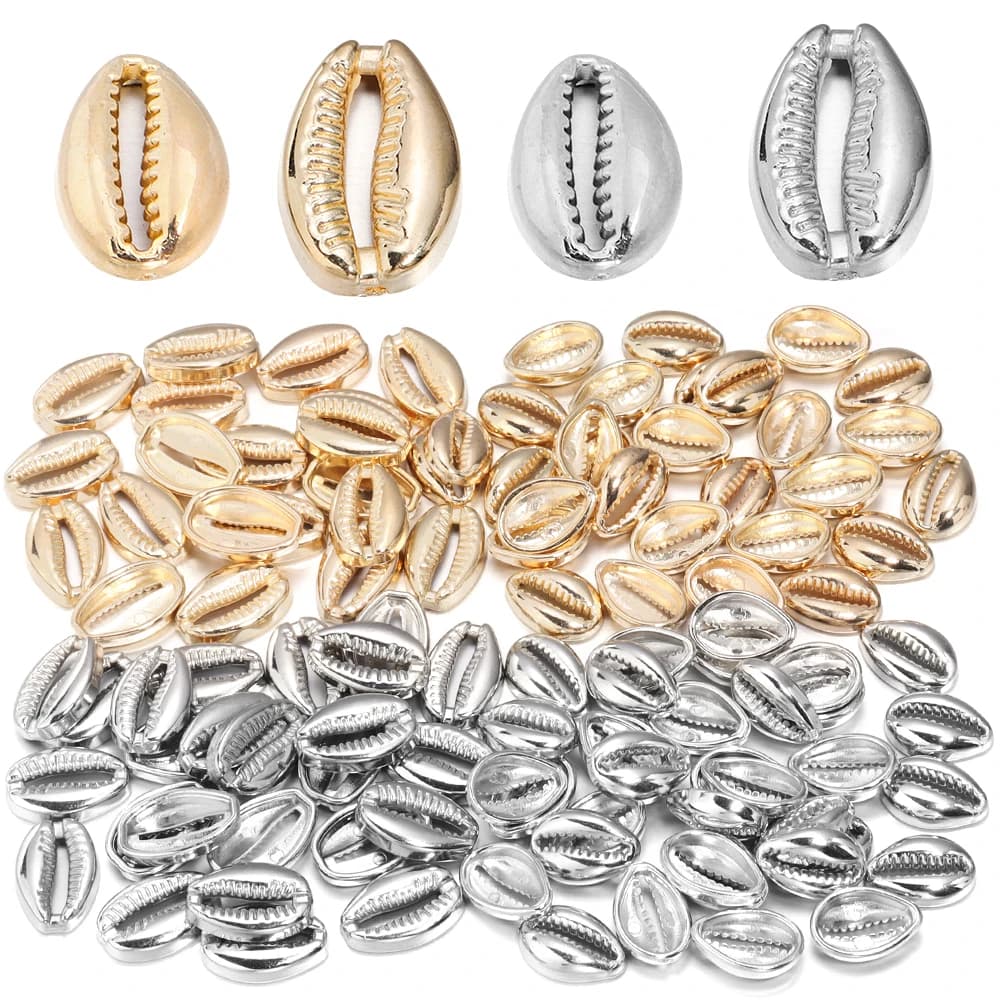 50 pezzi CCB perline di conchiglia naturale conchiglia di mare perline distanziatrici allentate per la creazione di gioielli artigianato fai da te collana braccialetto orecchini accessori