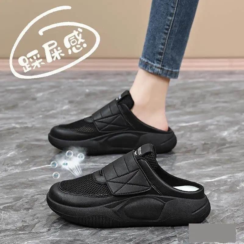 Women's Slip-On Sandals 2026 New Style Summer Sport Soft Bottom Anti-Slip Workwear Head Cover Home Slippers Easy to Wear