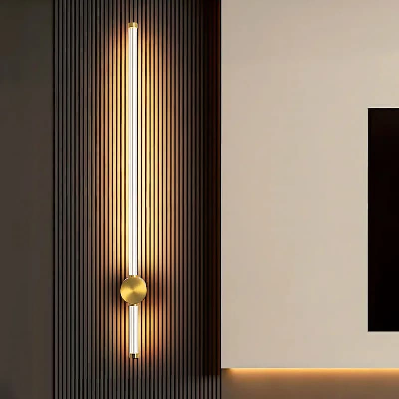 Lampada da parete moderna a LED Applique da parete Lampada da parete in rame Paralume in acrilico Illuminazione per interni per lampada da corridoio del soggiorno