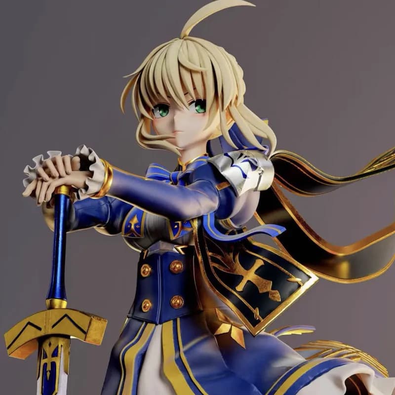 Fate Stay Night Saber Altria 25cm PVC Action Figure - Anime Collectible Model Statue Toy for Desktop Decor Ideal Gift for Anime