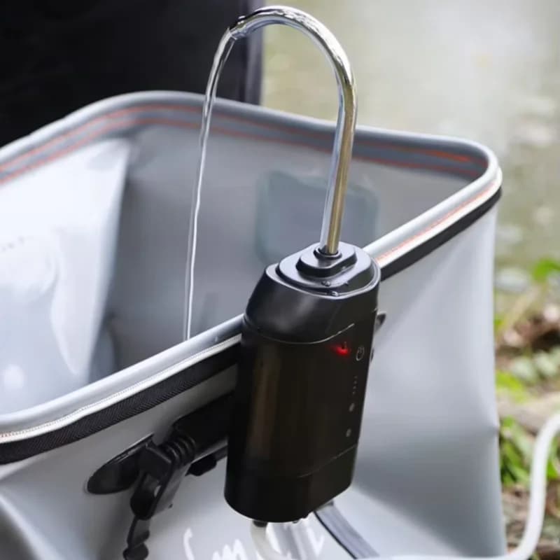 Oxygen pump with induction fishing box with LED electric water aerator powered by USB for outdoor fishing equipment accessories