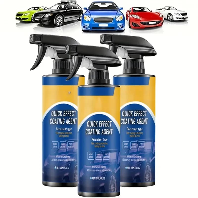 Car Coating Spray,New Quick Effect Coating Agent Spray,Quickly Coat Car Wax,Car Scratch Wax Polish Sprays Waterless Wash,Oil Film Emulsion Glass Cleaner ,4FT.OZ