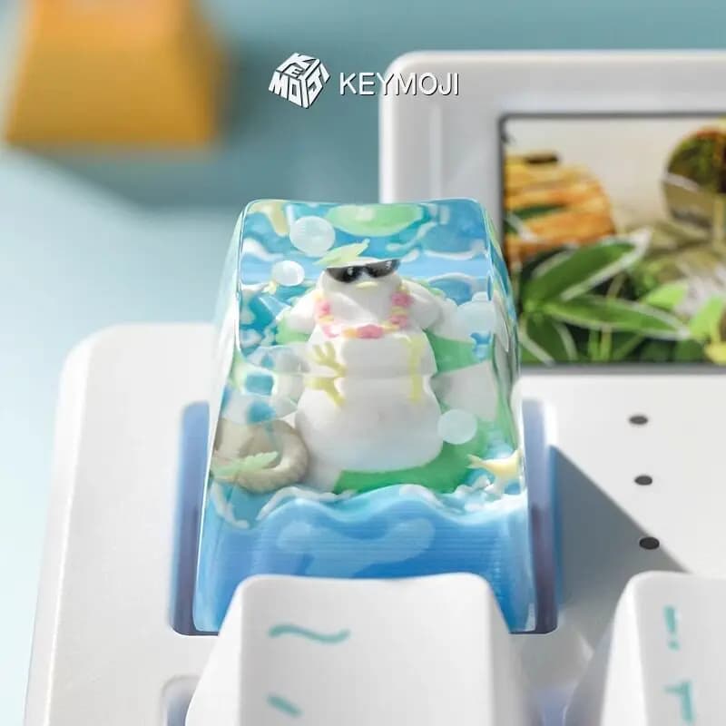 Keycap a Tema Festa in Piscina, in Resina, Profilo 3D, Personalizzati, Originali, Fatti a Mano, Carini, per Accessori Tastiera Meccanica